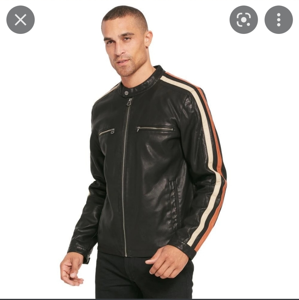 NWOT Wilsons Leather Jacket w/stripes XXL